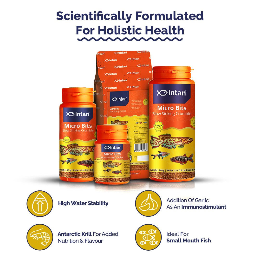 Intan Micro Bits - Slow Sinking Fish Food | Crumble